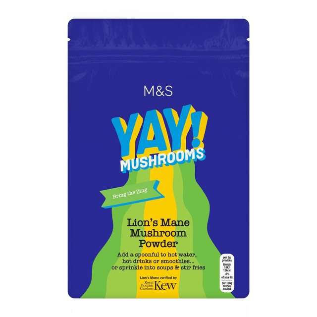 M&S Lion's Mane mushroom powder 100g, imported from the UK