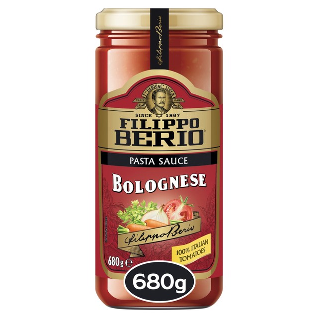 Filippo Berio Bolognese pasta sauce, UK version