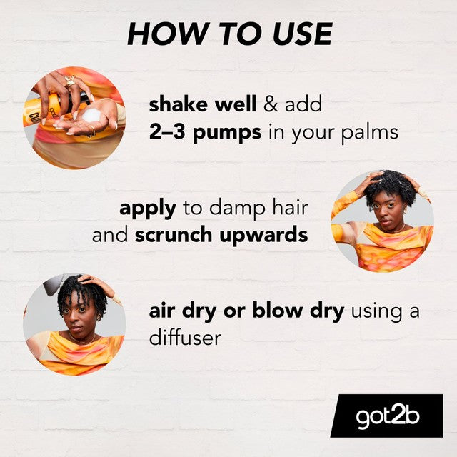 Got2b Curlz Flexible Curl Mousse 200ml (British brand)