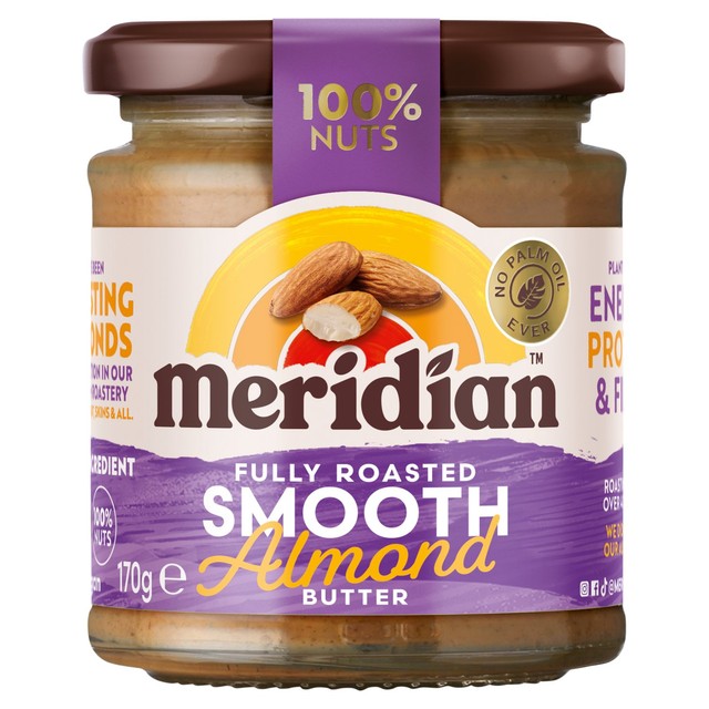 Meridian smooth almond butter 170g, imported from the UK