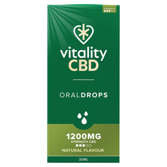 Vitality CBD Natural Flavour Oral Drops 30ml (British brand)