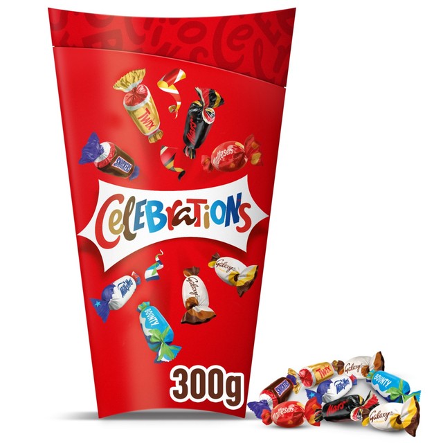 Celebrations milk chocolate selection box assorted mini bars and biscuits 300g - British product