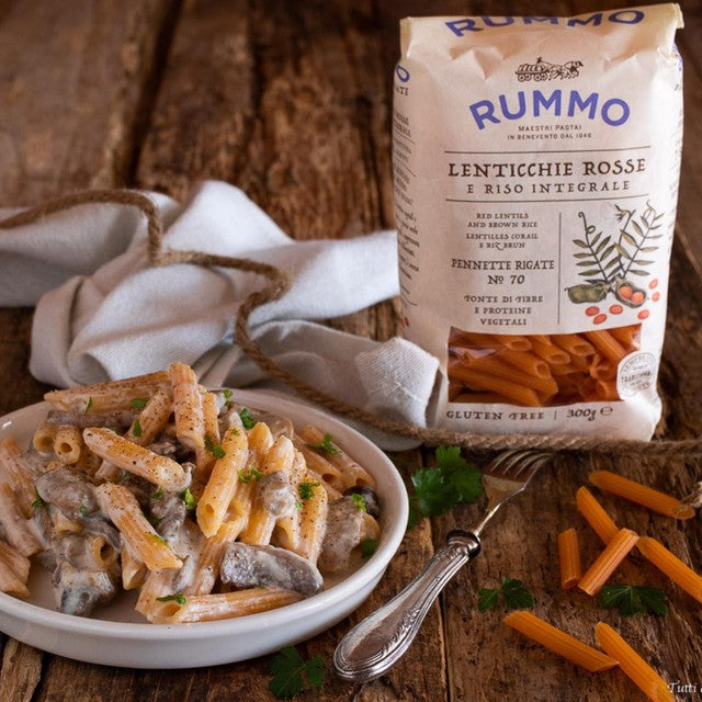 Rummo gluten free lentil pennette pasta 300g, imported from the UK