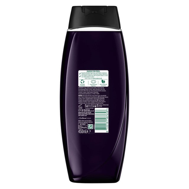 Radox Men Feel Recovered shower gel 450ml, imported from the UK