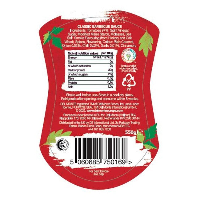 Del Monte Classic BBQ sauce 550g - British product