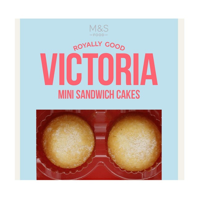 M&S Mini Victoria Sandwich Cakes 4 x 47g, imported from the UK