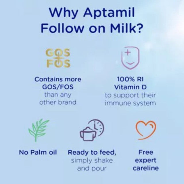 Aptamil follow on milk ready to feed 6 x 200ml - British product