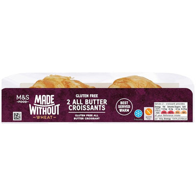 M&S M&S Croissants au beurre sans gluten Pâtisserie 2 paquets - Acheter en ligne sur McGrocer