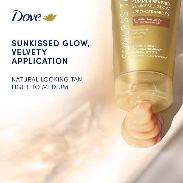 Dove fair-medium gradual self-tan cream 75ml - British product