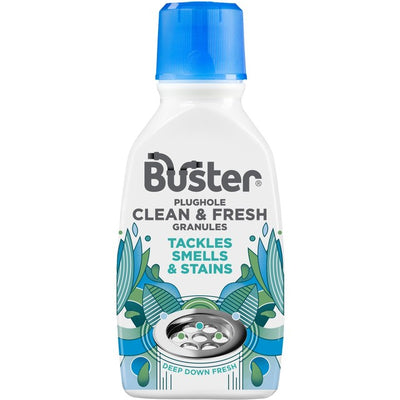 M&S Buster Plughole Sanitiser Foaming Granules Drain Cleaner 300g- Buy online at McGrocer