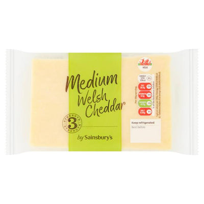 Sainsburys Sainsburys Medium Welsh Cheddar 400g- Buy online at McGrocer