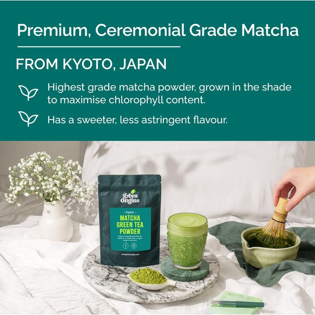 Green Origins Organic Matcha Powder 30g - British product