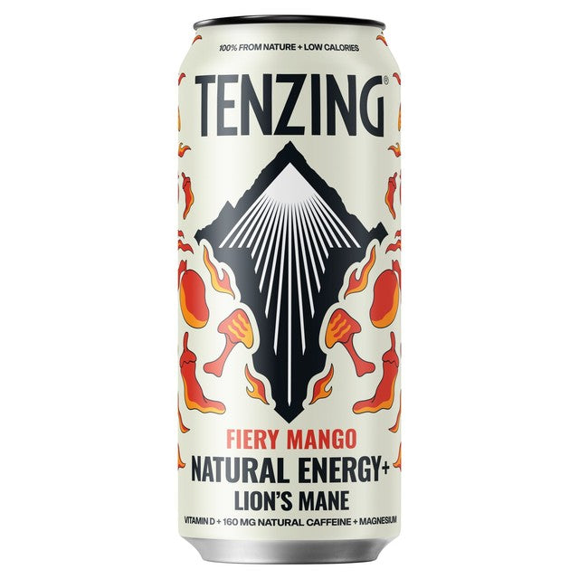 Tenzing Natural Energy Fiery Mango 500ml energy drink (British brand)