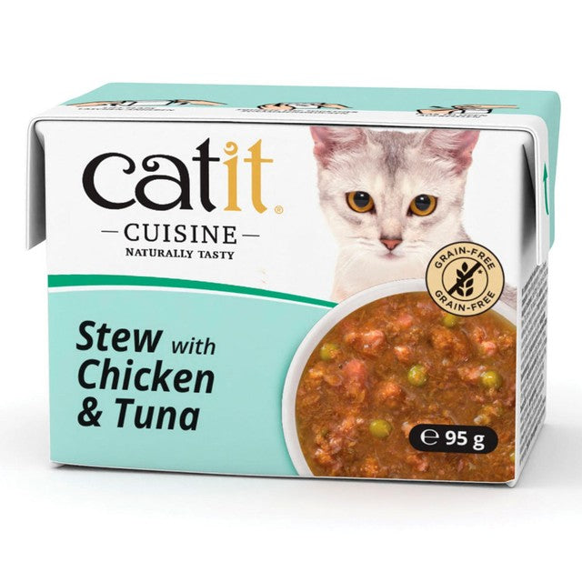 Catit wet cat food Chicken & Tuna Stew 95g - British product