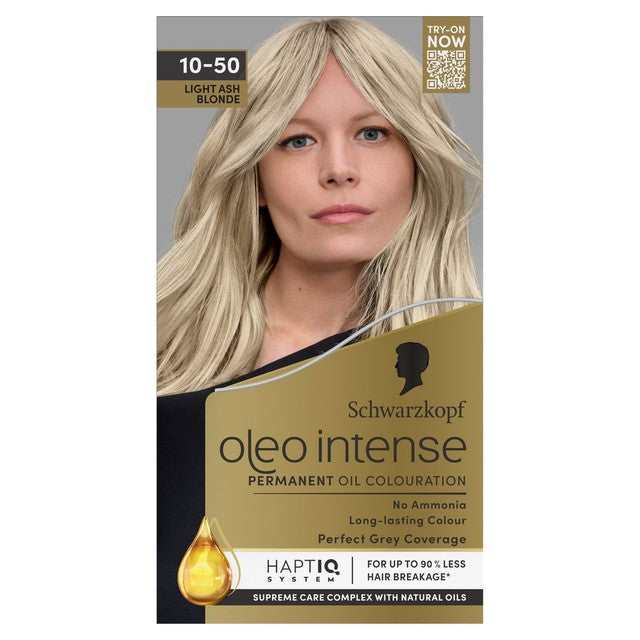 Schwarzkopf hair colour Light Ash Blonde 10-50 115ml (British brand)