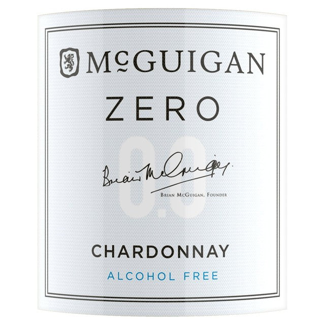 McGuigan Zero Chardonnay alcohol free wine 75cl, imported from the UK