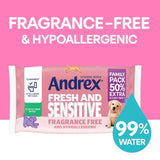 Andrex Fresh and Sensitive Flushable Hygiene Wipes Mega Pack 45 Sheets - British product