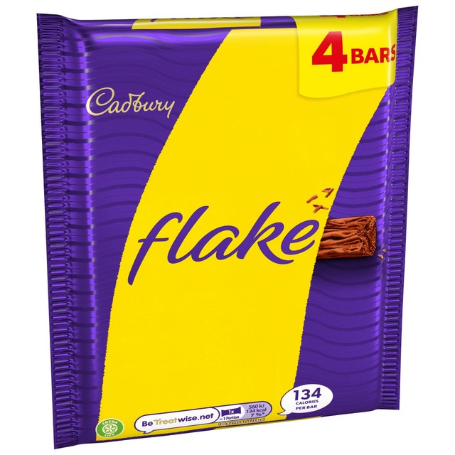 Cadbury Flake milk chocolate bar multipack 4 x 25.5g - British product