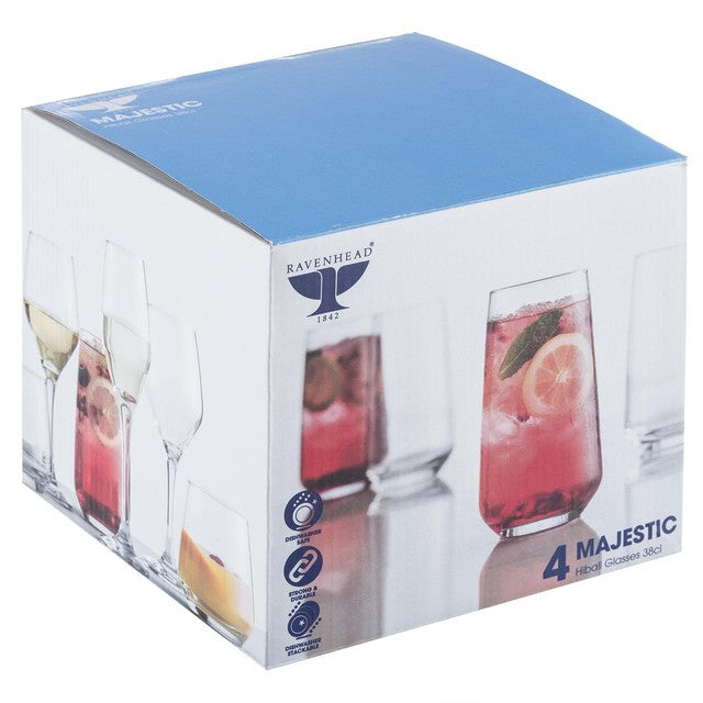 Ravenhead Majestic hiball glasses set of 4, imported from the UK