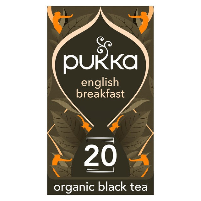 Pukka Organic English Breakfast Tea 20 bags, imported from the UK