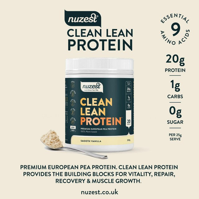 Nuzest smooth vanilla protein powder 500g, imported from the UK