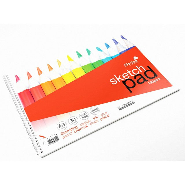 Silvine Twin Wire Sketch Pad A3 (British brand)