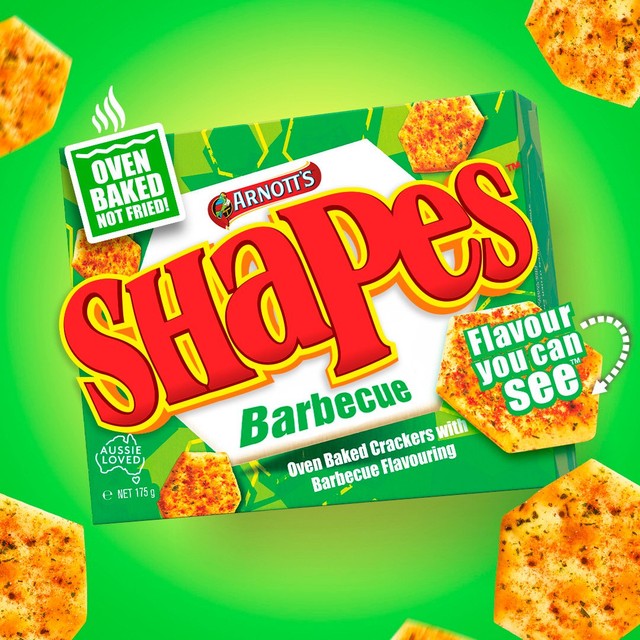 Arnott's Shapes Barbecue snack crackers - British product