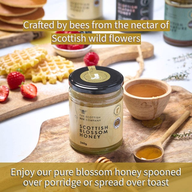 Scottish Bee Company blossom honey 227g (British brand)