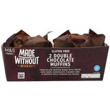 M&S double chocolate gluten-free muffins 2 pack, imported from the UK