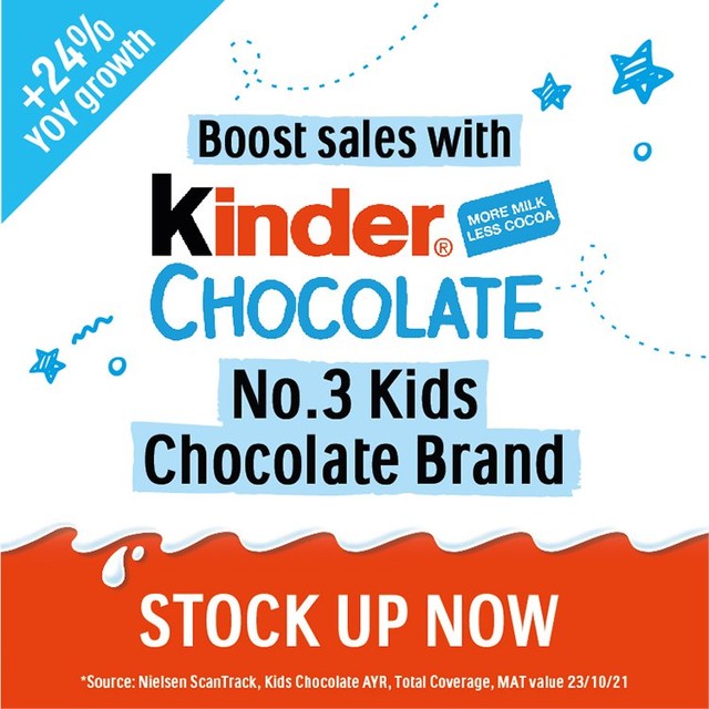 Kinder chocolate mini bars milk chocolate 100g, UK version