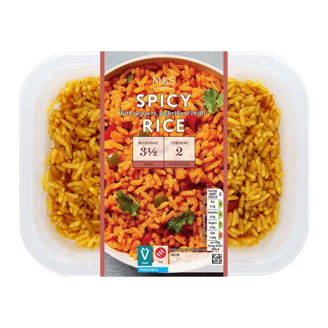M&S Spicy Rice 300g, imported from the UK
