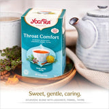 Yogi Tea Throat Comfort herbal tea bags 17 count (British brand)
