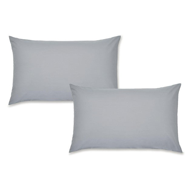 Catherine Lansfield percale pillowcase pair grey 50x75cm - British product