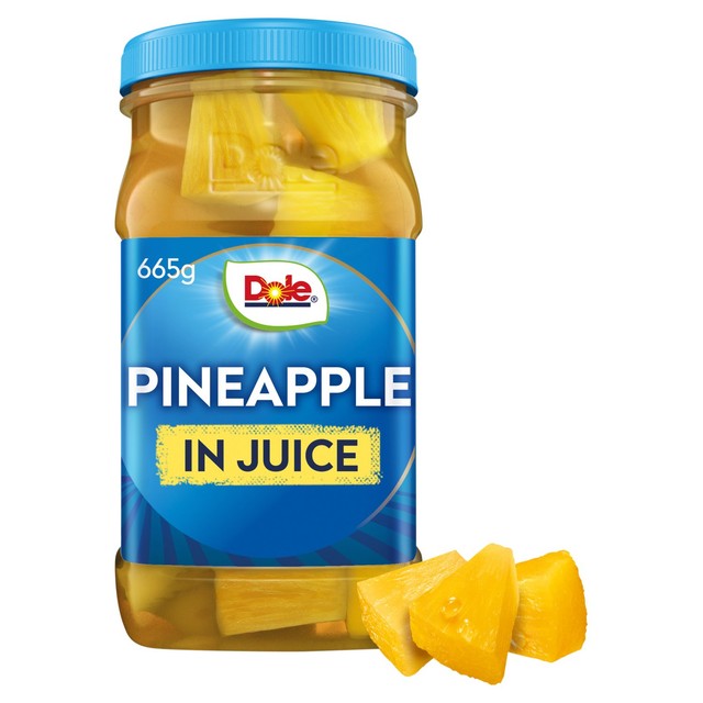 Dole pineapple chunks in juice jar 665g (British brand)