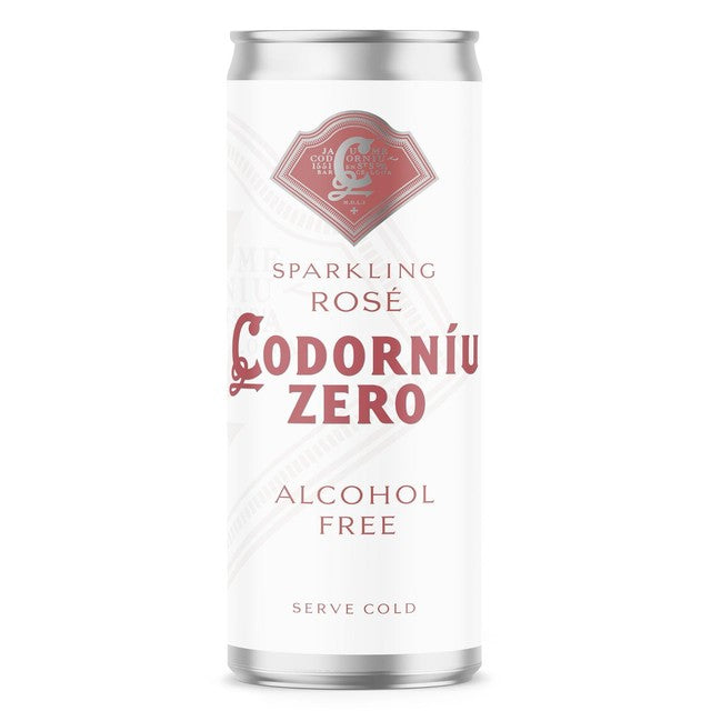 Codorniu Zero Sparkling Rose alcohol-free wine 250ml - British product