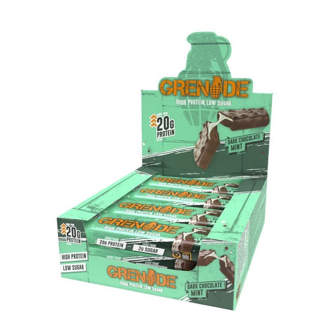 Grenade dark chocolate mint protein bar 60g, UK version
