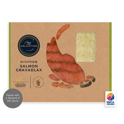 M&S M&S Skotsk Laks Gravadlax Kurert Fisk 140g- Kjøp online hos McGrocer