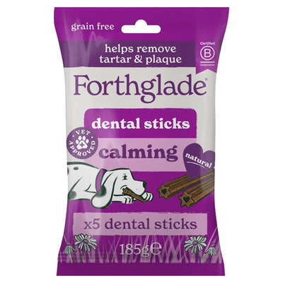 M&S Forthglade Natural Calming Dental Sticks for Dogs 185g (5 sticks)- Buy online at McGrocer