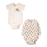 Frugi baby bodysuit Hedgehog Huddle Soft White 6-12 months - British product