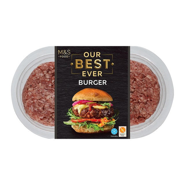 M&S Rindfleischburger 340 g, importiert aus Großbritannien