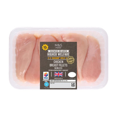 M&S M&S Oakham Gold Fresh Chicken Breast Fillets 1kg- Buy online at McGrocer