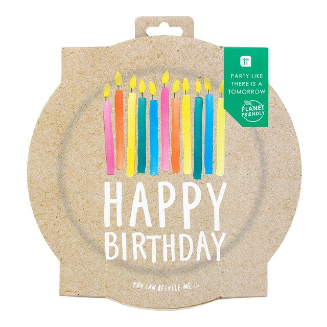 Talking Tables Happy Birthday paper plates 23cm diameter (British brand)