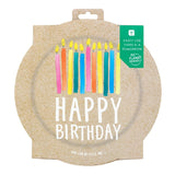 Talking Tables Happy Birthday paper plates 23cm diameter (British brand)