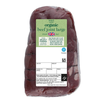 M&S M&S قطعة لحم بقري عضوية للشواء 1.1 كجم - اشترِ عبر الإنترنت من McGrocer