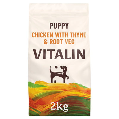 M&S Vitalin Puppy Chicken with Veg & Thyme Dry Dog Food 2kg- Buy online at McGrocer