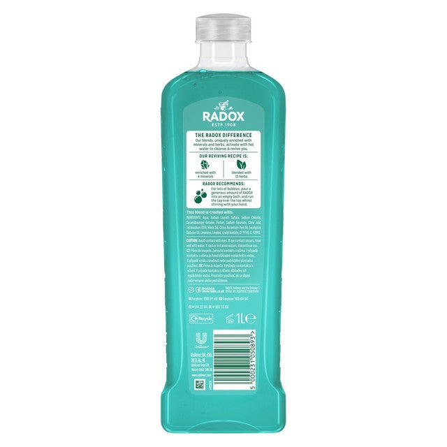 Radox bath soak with rosemary and eucalyptus 1L, imported from the UK