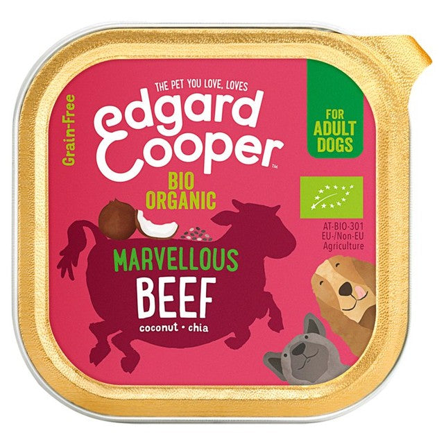 Edgard & Cooper dog food with organic beef - British product