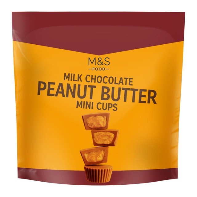 M&S milk chocolate peanut butter mini cups, 4 servings - British product