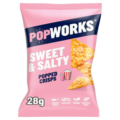 Sainsburys Popworks Sweet Salty Popped Crisps 28g- Buy online at McGrocer