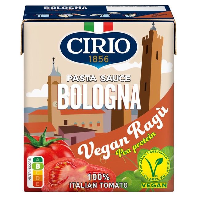 Cirio Bologna vegan pasta sauce with pea protein 340g - British product